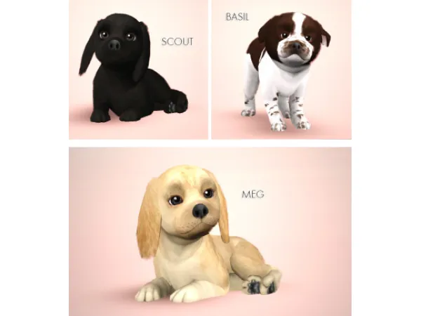 Spaniel Babies - The Sims 3 Custom Content