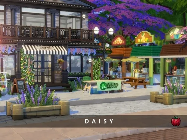 Alpha melapples' Daisy flower shop no - The Sims 4 Custom Content