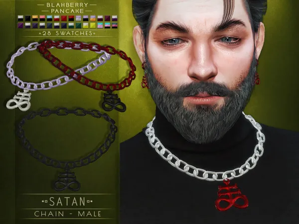 Alpha Blahberry Pancake Satan Chain MALE by blahberry-pancake - The Sims 4 Custom Content