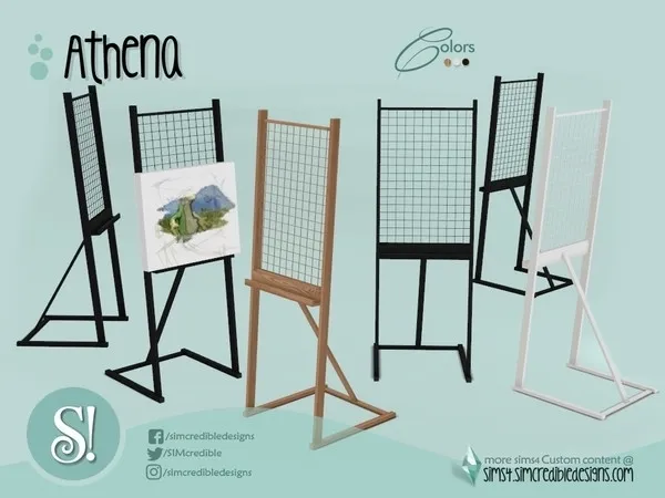 Athena easel - The Sims 4 Custom Content