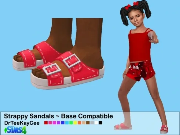 Alpha drteekaycee's Strappy Sandals Base Compatible - The Sims 4 Custom Content