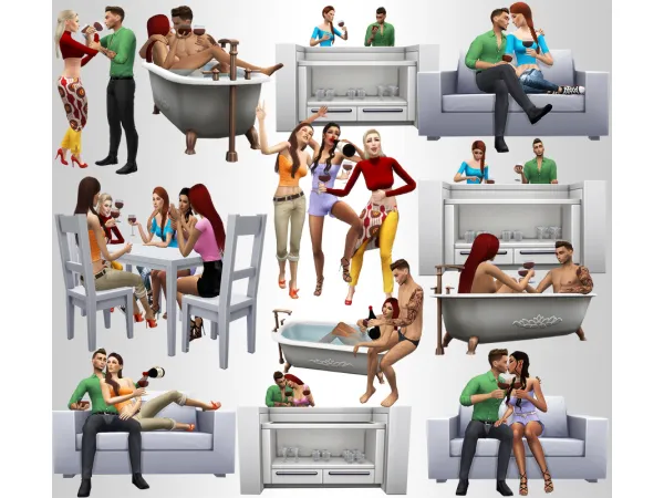 Alpha Its Wine OClock - The Sims 4 Custom Content