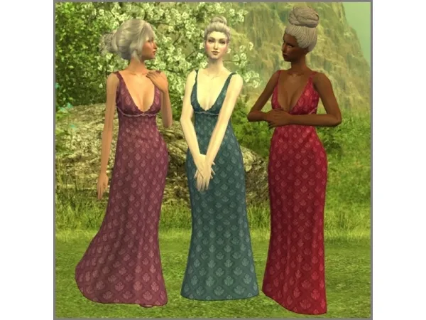 12 Recolors of FlowerMisty's Ace of Lace Dress for Elders by simsfinds - The Sims 2 Custom Content