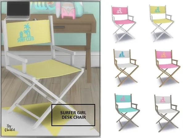 Surfer Girl Desk Chair - The Sims 4 Custom Content