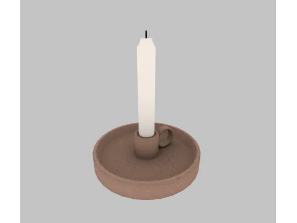 Alpha Raw Candle Holder - The Sims 4 Custom Content