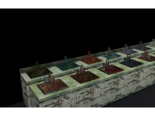 Alpha Rusty AF Sink - The Sims 4 Custom Content