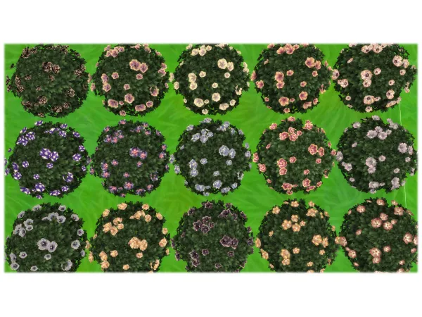 Alpha Yummy Dinner Plate Hibiscus Bush 30 Different Flowers by Wykkyd - The Sims 4 Custom Content