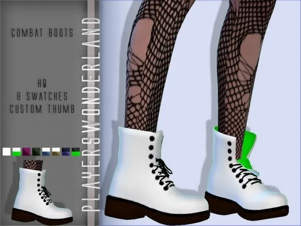 Alpha PlayersWonderland's Combat Boots - The Sims 4 Custom Content