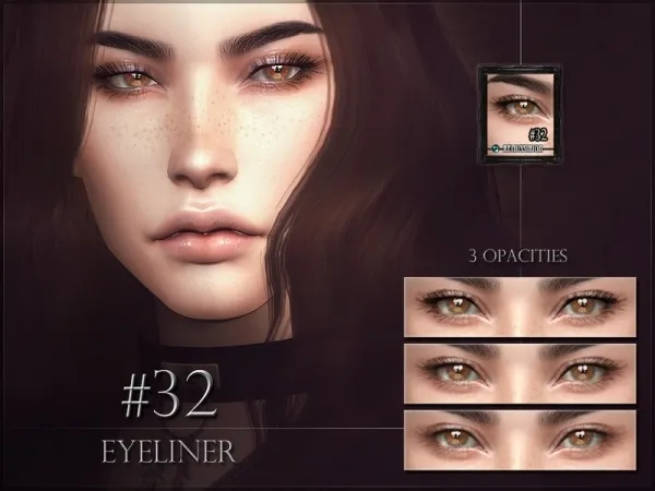 Alpha RemusSirion's Eyeliner 32 Lashes - The Sims 4 Custom Content