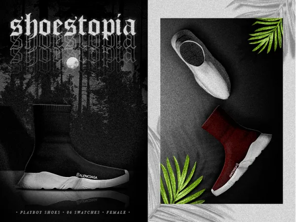 Alpha shoestopia playboy shoes - The Sims 4 Custom Content