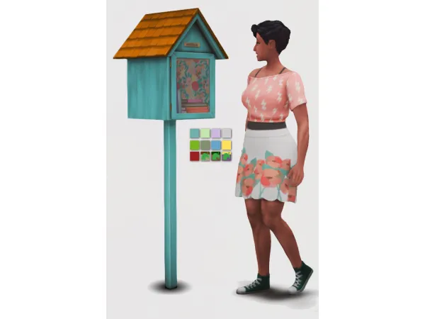 Maxis Match Functional Little Library - The Sims 4 Custom Content