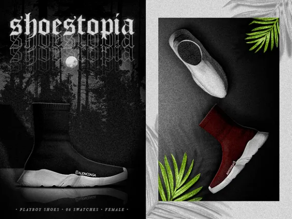 Alpha shoestopia playboy shoes by shoestopia - The Sims 4 Custom Content