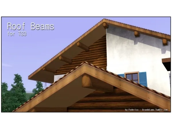 Roof Beams by Federico - The Sims 3 Custom Content