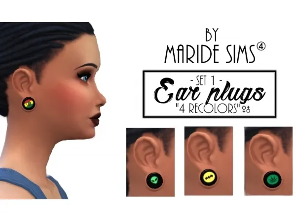 Alpha Ear plugs - The Sims 4 Custom Content