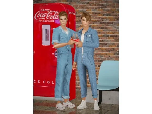 SIMBA Denim Jumpsuit by simsfinds - The Sims 2 Custom Content