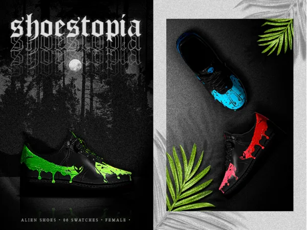 Alpha shoestopia alien shoes by shoestopia - The Sims 4 Custom Content