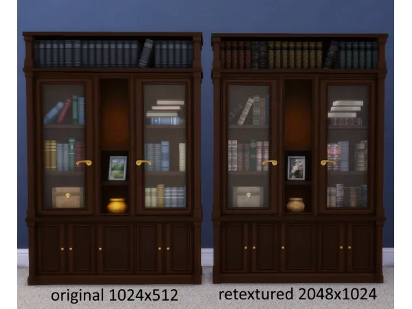 Maxis Match Buyable Executron Bookshelf (high resolution recolor) by xordevoreaux - The Sims 4 Custom Content