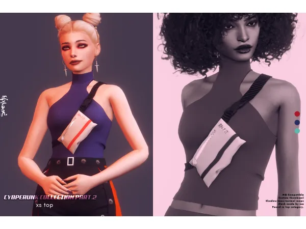 Alpha XS Top - The Sims 4 Custom Content
