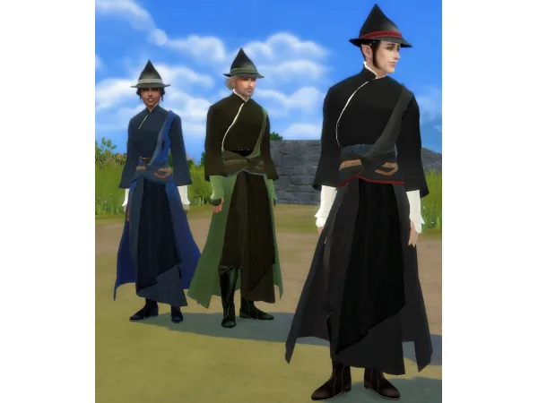 Alpha Manly robes for spellcasters and other fantasy Sims by Velouriah - The Sims 4 Custom Content