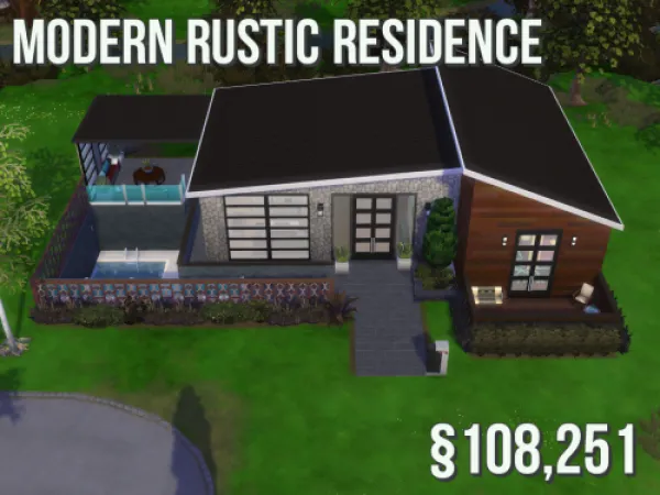 Maxis Match Modern Rustic Residence Legacy Compatible No - The Sims 4 Custom Content
