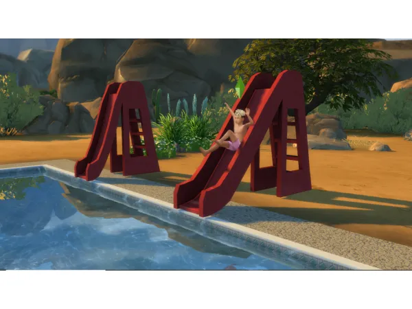 Maxis Match Functional Pool slides - The Sims 4 Custom Content