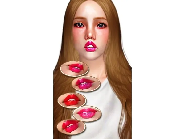 Watery lip gloss A3 - The Sims 3 Custom Content