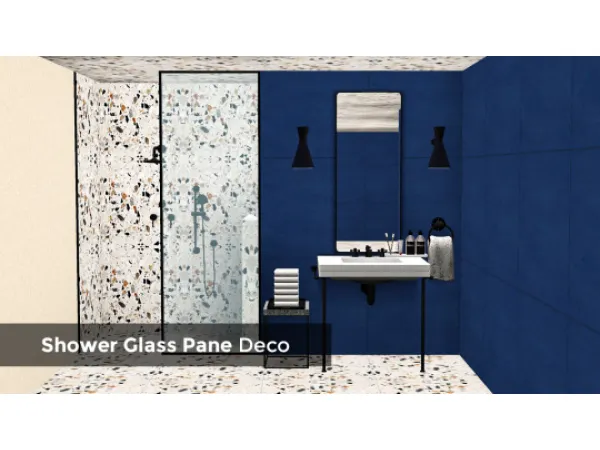 Alpha Shower Glass Pane - The Sims 4 Custom Content