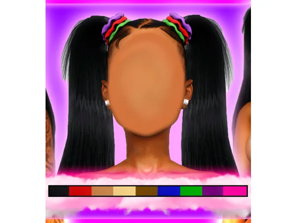 Alpha ZigZag Hair by tripledotsims - The Sims 4 Custom Content
