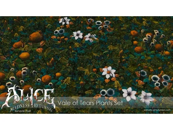 Alpha Alice Madness Returns Vale of Tears Plants Set - The Sims 4 Custom Content