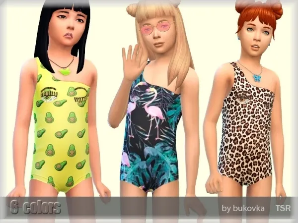 Maxis Match bukovka's Swimsuit Child - The Sims 4 Custom Content