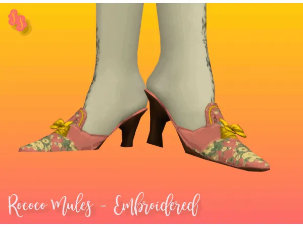 Maxis Match 1760s Rococo Mules - The Sims 4 Custom Content