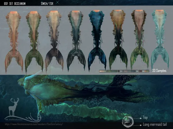 DSF SET OCCEANUM MERMAID TAIL - The Sims 4 Custom Content