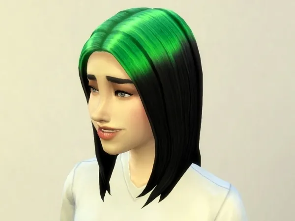 Maxis Match Kresix's Billie Eilish hair recolour - The Sims 4 Custom Content