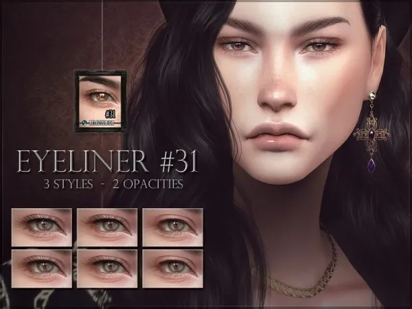 Alpha RemusSirion's Eyeliner 31 Lashes - The Sims 4 Custom Content