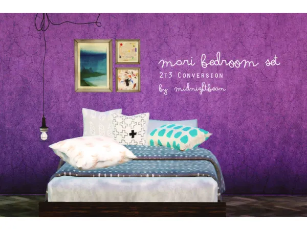 MARI BEDROOM SET - The Sims 3 Custom Content