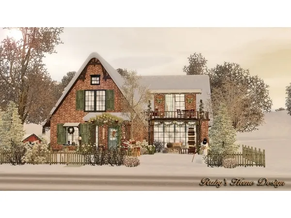 Christmas Cottage - The Sims 3 Custom Content