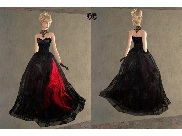 Fashion story from Heather Wedding Charm of Gothic Set Flame in the night by simsfinds - The Sims 2 Custom Content