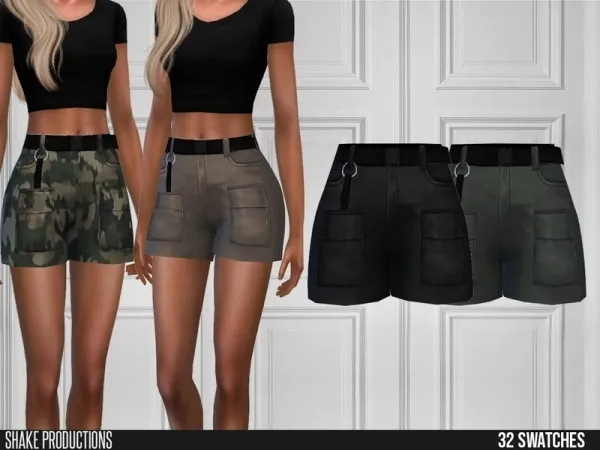 Maxis Match ShakeProductions 472 Cargo Shorts - The Sims 4 Custom Content