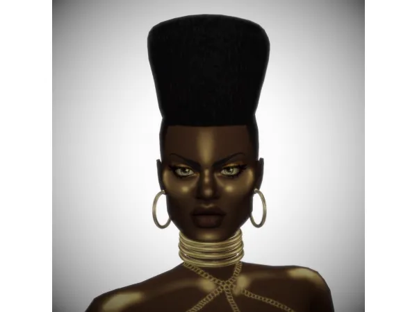 Alpha THEBES HAIR by simsfinds - The Sims 4 Custom Content