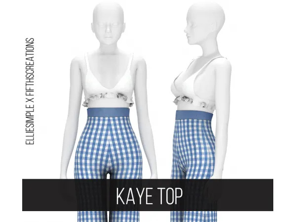 Alpha KAYE TOP by fifthscreations - The Sims 4 Custom Content