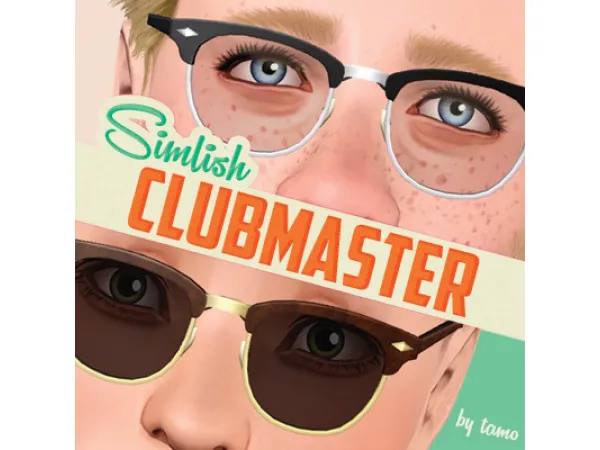 Simlish Clubmaster Eyeglasses - The Sims 3 Custom Content