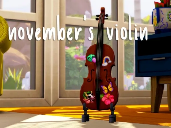Maxis Match mousy Violin Recolor - The Sims 4 Custom Content