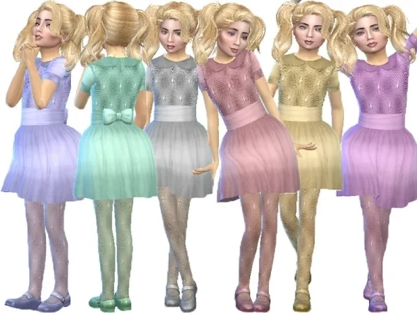 Alpha Neladies' Child formal party set Seasons - The Sims 4 Custom Content