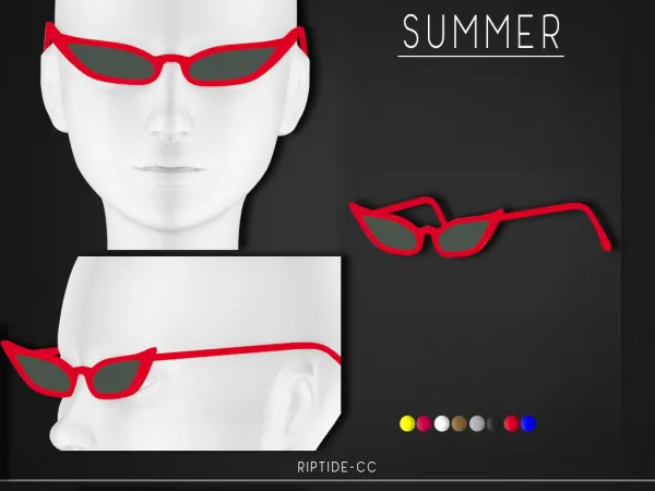 Alpha Brooklyn Glasses by riptide - The Sims 4 Custom Content