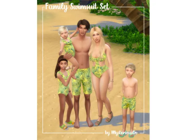 Alpha Family Swimsuit Set - The Sims 4 Custom Content
