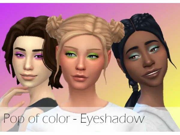 Maxis Match Pop of Color Eyeshadow - The Sims 4 Custom Content