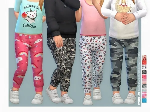 Maxis Match lillka's Sweatpants for Toddler 04 - The Sims 4 Custom Content