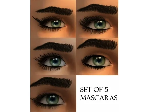 Assorted Mascara Set by spiffywigs - The Sims 2 Custom Content