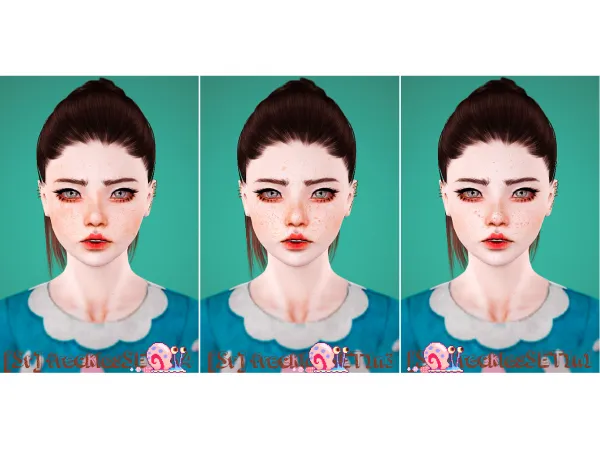 Freckles SET1 by silmarillionel - The Sims 3 Custom Content