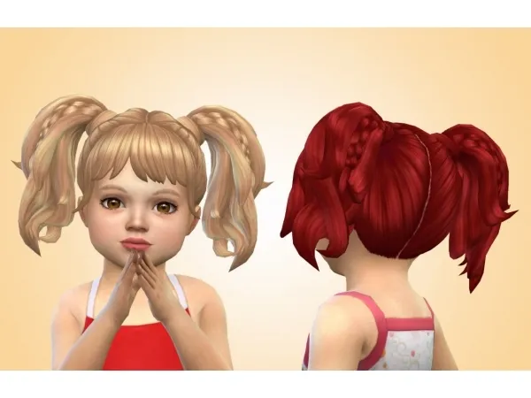 Maxis Match Cintia Pigtails for Toddlers - The Sims 4 Custom Content